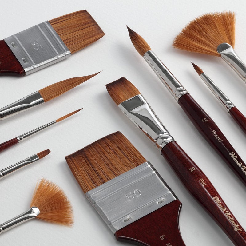 Creative Mark Mimik Kolinsky Watercolor Brush - 1/4" Sword Liner - Short Handle Synthetic Paint Brush - Handmade in Germany - Synthetic Sable Paint Brushes for Professional Artists - Animal-Friendly - Image 5
